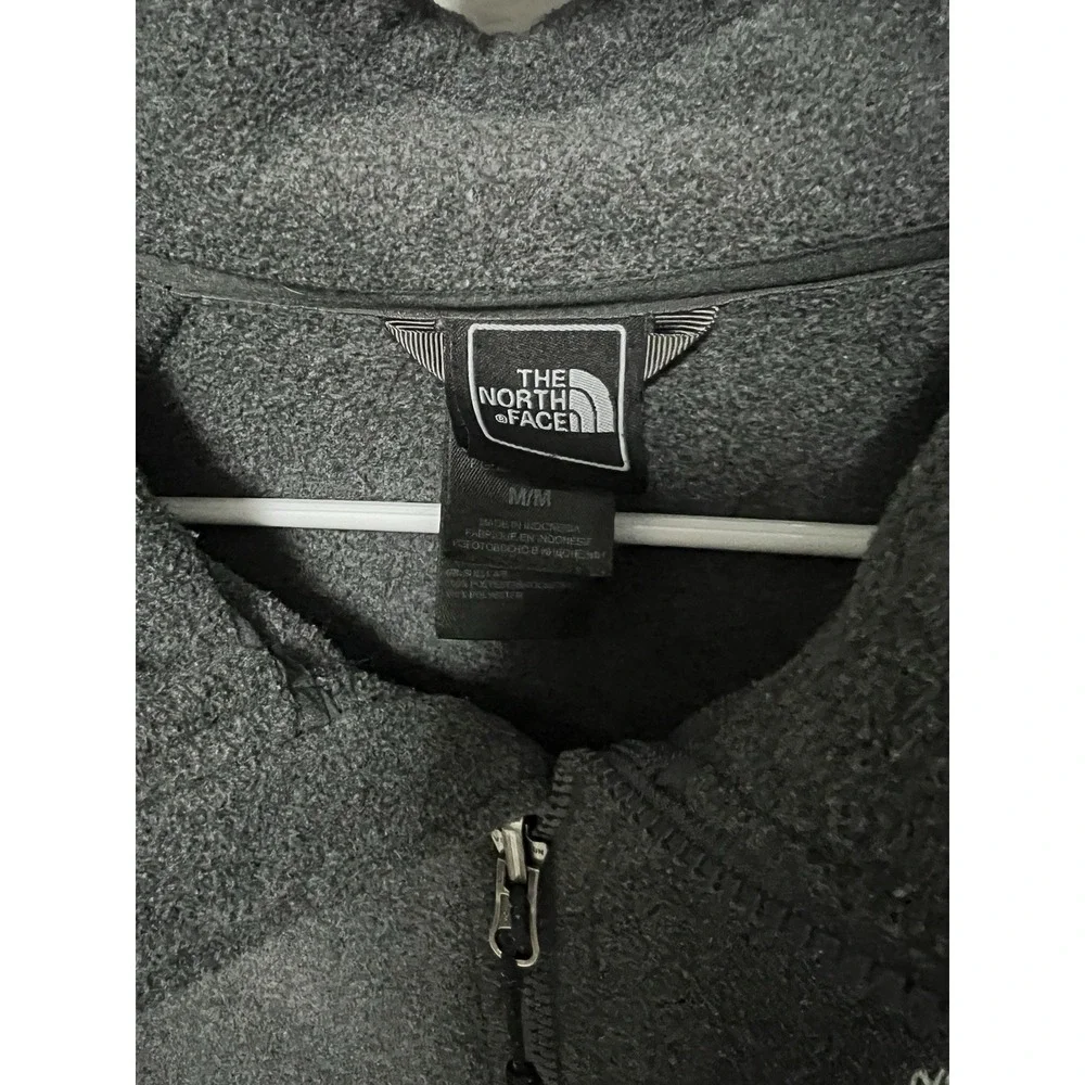 North Face Men's Fleece Jacket size M Gray Full Zip Long Sleeve gorpcore outdoor